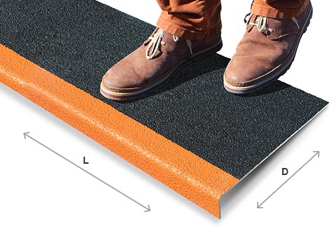 Anti Slip GRP Stair Treads - Heavy Duty Covers for Harsh Conditions – Durable, Secure, and Easy to Install