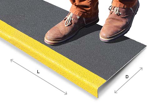 Anti Slip GRP Stair Treads - Heavy Duty Covers for Harsh Conditions – Durable, Secure, and Easy to Install