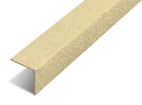 Durable GRP Stair Nosing with Medium Grit - Anti-Slip, Quick Install, Ideal for Wet, Frosty, and Oily Surfaces