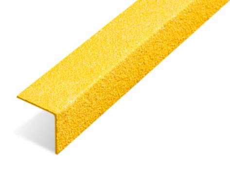 Durable GRP Stair Nosing with Medium Grit - Anti-Slip, Quick Install, Ideal for Wet, Frosty, and Oily Surfaces