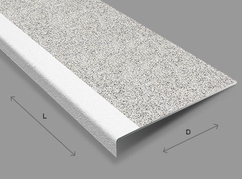 Durable Anti Slip GRP Stair Treads with White Nosing for Enhanced Safety