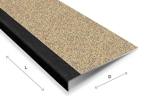 Durable Anti Slip GRP Stair Treads with Black Nosing for Enhanced Safety and Grip