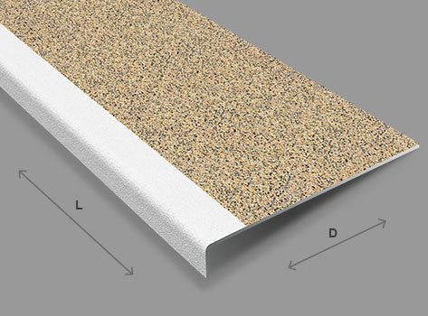 Durable Anti Slip GRP Stair Treads with White Nosing for Enhanced Safety