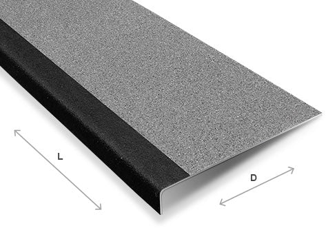 Durable Anti Slip GRP Stair Treads with Black Nosing for Enhanced Safety and Grip