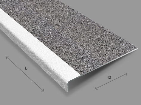 Durable Anti Slip GRP Stair Treads with White Nosing for Enhanced Safety