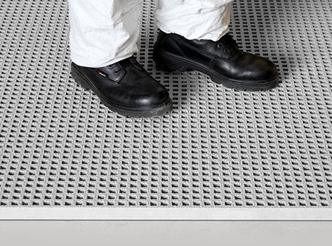 GRP Mini Mesh Grating with 12mm Open Mesh - Slip Resistant and Durable Flooring