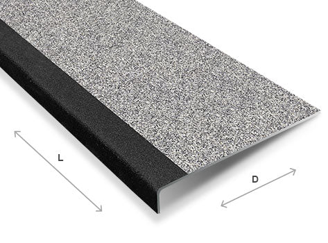 Durable Anti Slip GRP Stair Treads with Black Nosing for Enhanced Safety and Grip