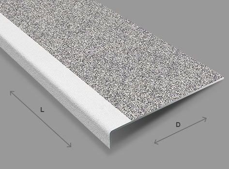 Durable Anti Slip GRP Stair Treads with White Nosing for Enhanced Safety