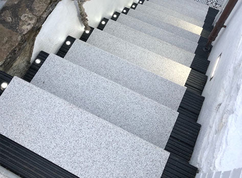 Durable Anti Slip GRP Stair Tread Covers - Multi Colour Grit Finish, Indoor and Outdoor Safety