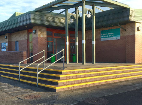 Durable GRP Stair Nosing with Medium Grit - Anti-Slip, Quick Install, Ideal for Wet, Frosty, and Oily Surfaces