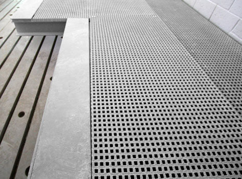 GRP Mini Mesh Grating with 12mm Open Mesh - Slip Resistant and Durable Flooring