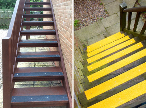 90mm Medium Grit Anti-Slip Decking Strips - Robust GRP