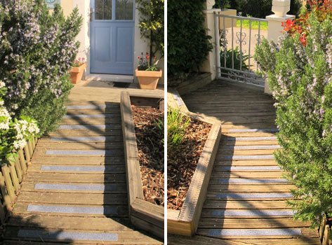 50mm Gritted Non Slip Decking Strips - Corrosion Resistant GRP Anti Slip Solution for Steps & Decking