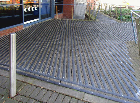90mm Medium Grit Anti-Slip Decking Strips - Robust GRP