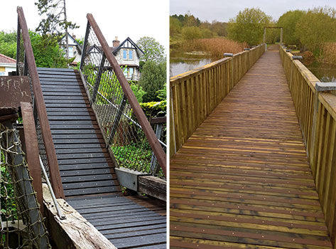 90mm Medium Grit Anti-Slip Decking Strips - Robust GRP