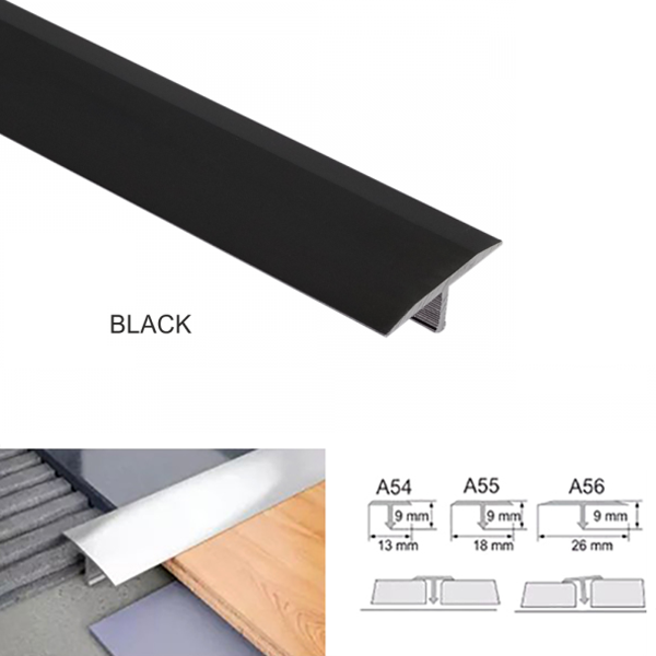 Anodised Aluminium 13mm Door Threshold T Bar Strip for Tile Connections