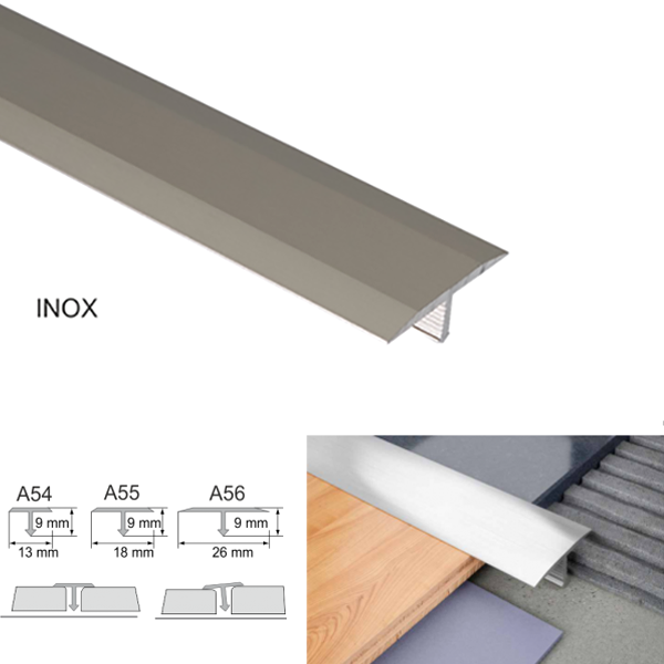 18mm T Bar Transition Trim in Anodised Aluminum for Tiles