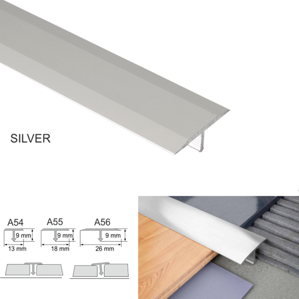 18mm T Bar Transition Trim in Anodised Aluminum for Tiles