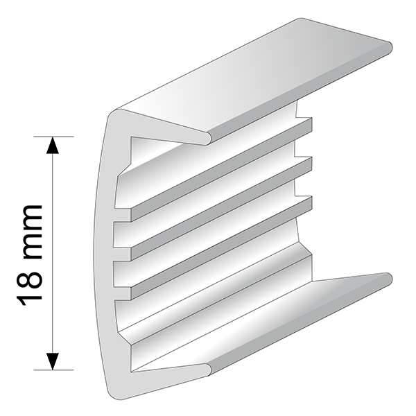 18mm PVC U Shaped Plastic Trim for Melamine Furniture Edging