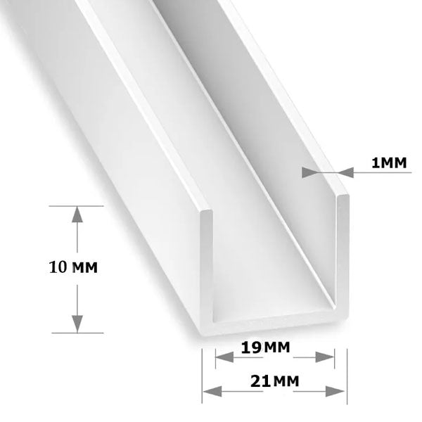 18mm PVC U Shaped Plastic Trim for Melamine Furniture Edging