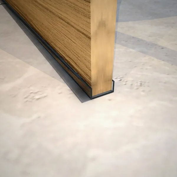 1 Metre MDF Kickboard Panel with PVC Sealing Strip - 18 x 7.3mm