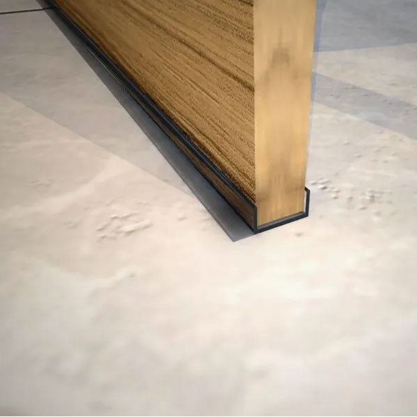 1 Metre MDF Kickboard Panel with PVC Sealing Strip - 18 x 7.3mm