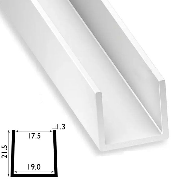 1m Square U Profile PVC Strip