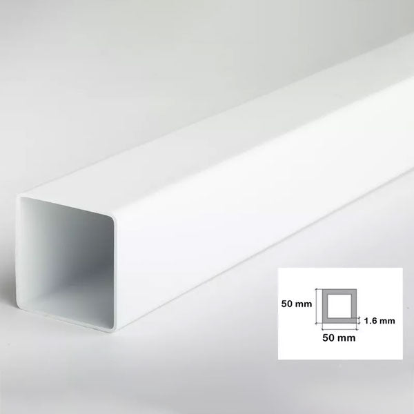 1 Metre PVC Square Tubes - Plastic Box Section