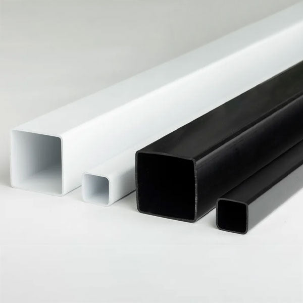 1 Metre PVC Square Tubes - Plastic Box Section
