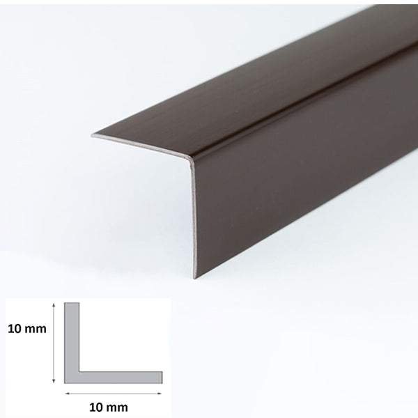 Brown 1m Plastic PVC 90 Degree Angle Corner Trim