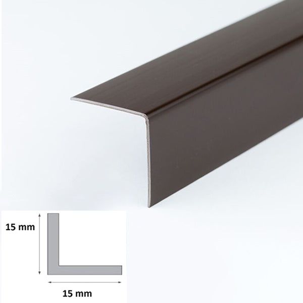 Brown 1m Plastic PVC 90 Degree Angle Corner Trim