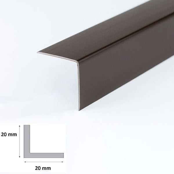 Brown 1m Plastic PVC 90 Degree Angle Corner Trim