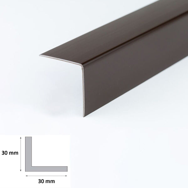 Brown 1m Plastic PVC 90 Degree Angle Corner Trim