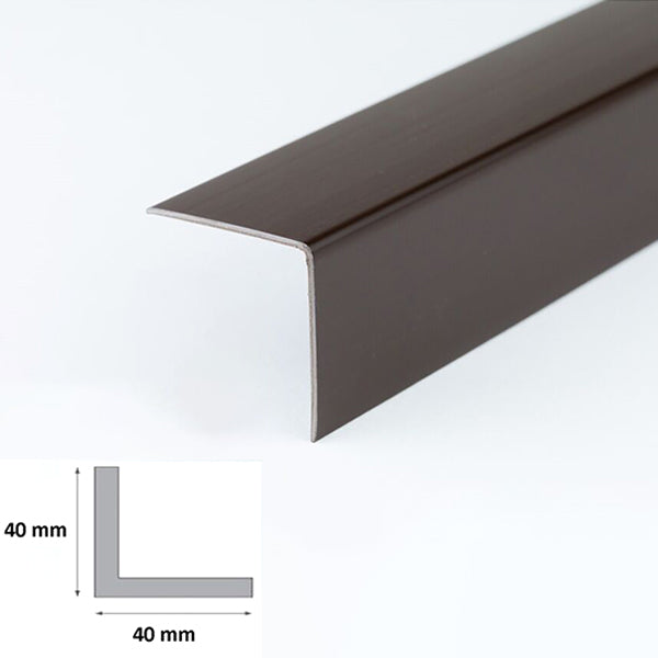 Brown 1m Plastic PVC 90 Degree Angle Corner Trim