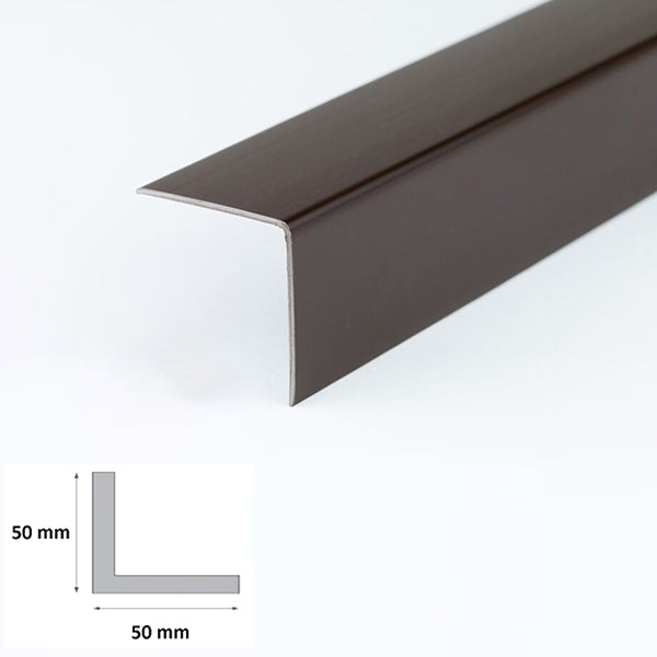 Brown 1m Plastic PVC 90 Degree Angle Corner Trim