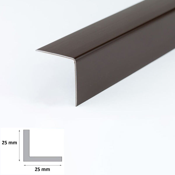 Brown 1m Plastic PVC 90 Degree Angle Corner Trim