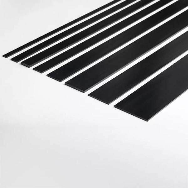 1 Metre Sturdy Black PVC Flat Bar Trim for Architrave Cover