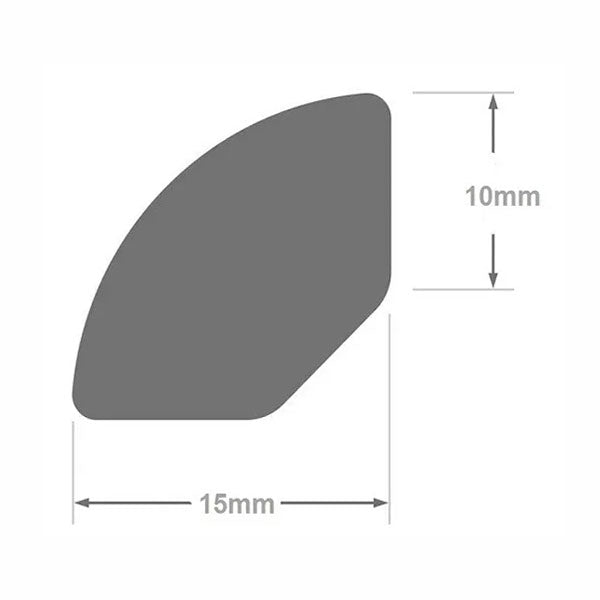 Chrome Silver Quadrant Trim for Finishing Bathroom Cladding Corners