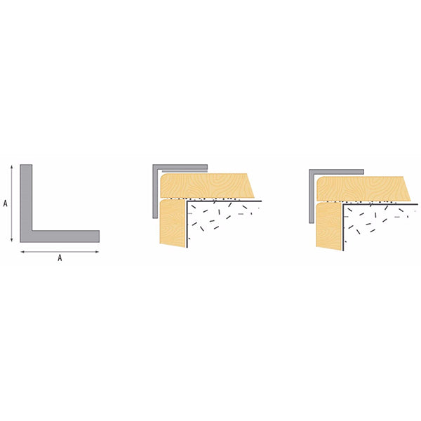 1 Meter White PVC Corner Trim with Unequal 90 Degree Angle