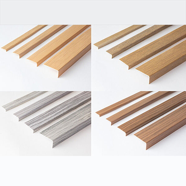 1m Plastic PVC Corner Trim with Unequal Wood Effect at 90 Degrees