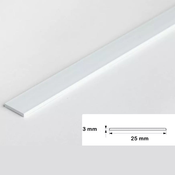 2.5 Metre PVC Flat Bar Trim for Architrave and Cover