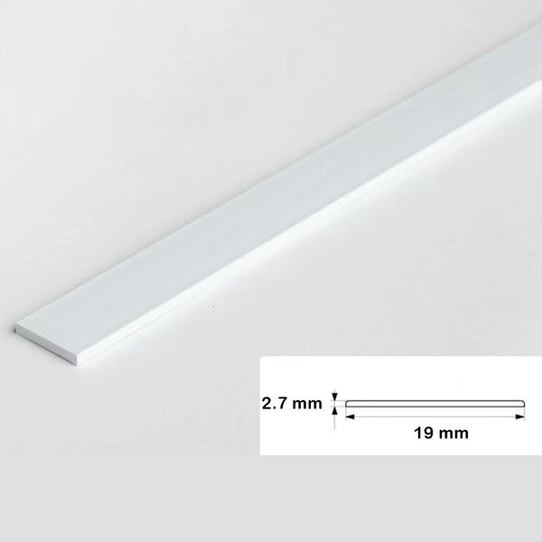 2.5 Metre PVC Flat Bar Trim for Architrave and Cover