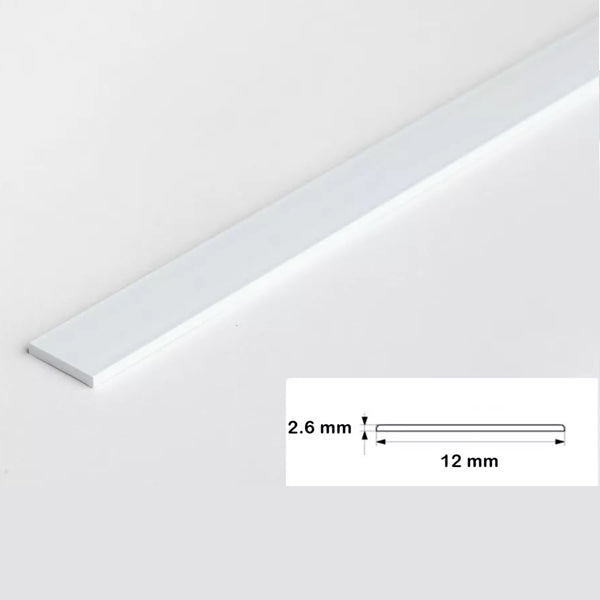 2.5 Metre PVC Flat Bar Trim for Architrave and Cover