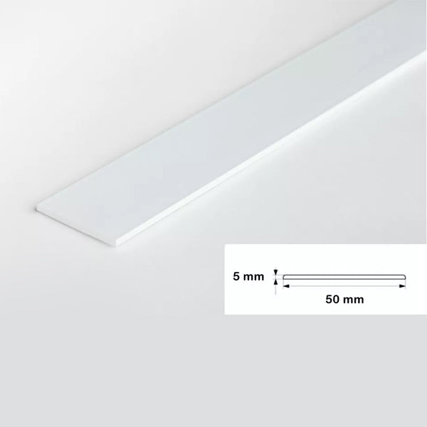 2.5 Metre PVC Flat Bar Trim for Architrave and Cover