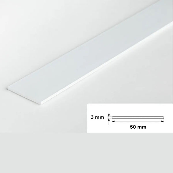 2.5 Metre PVC Flat Bar Trim for Architrave and Cover