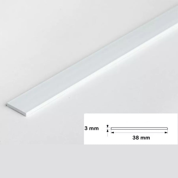 2.5 Metre PVC Flat Bar Trim for Architrave and Cover