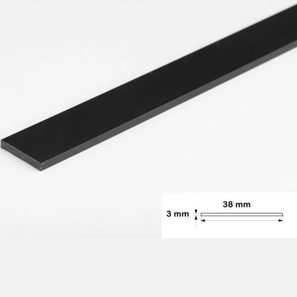 2.5 Metre PVC Flat Bar Trim for Architrave and Cover