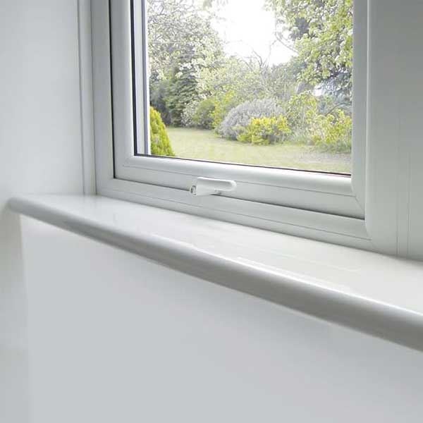 2.5m Long uPVC Internal Bullnose Capping for Window Cill Cover