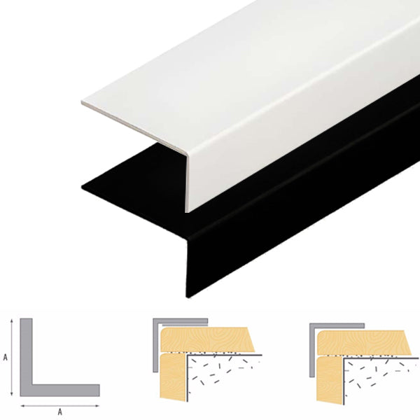 2.5m PVC Plastic Corner Trim with Unequal Angles