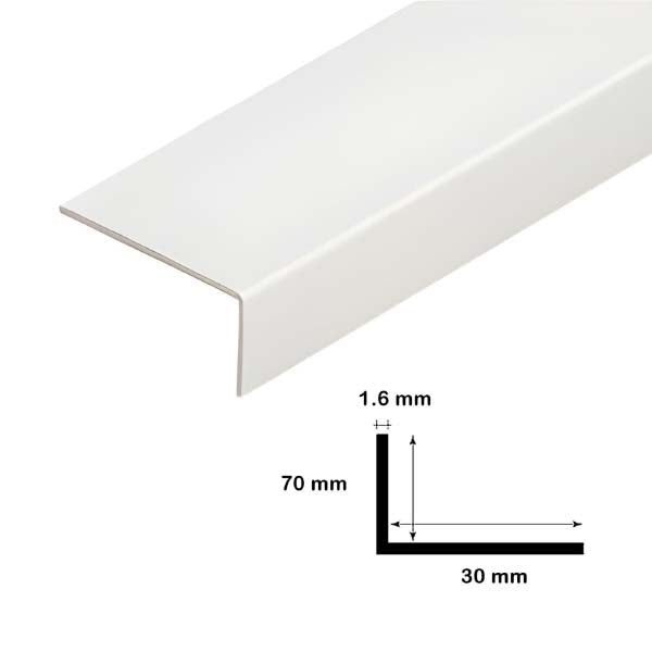 2.5m PVC Plastic Corner Trim with Unequal Angles